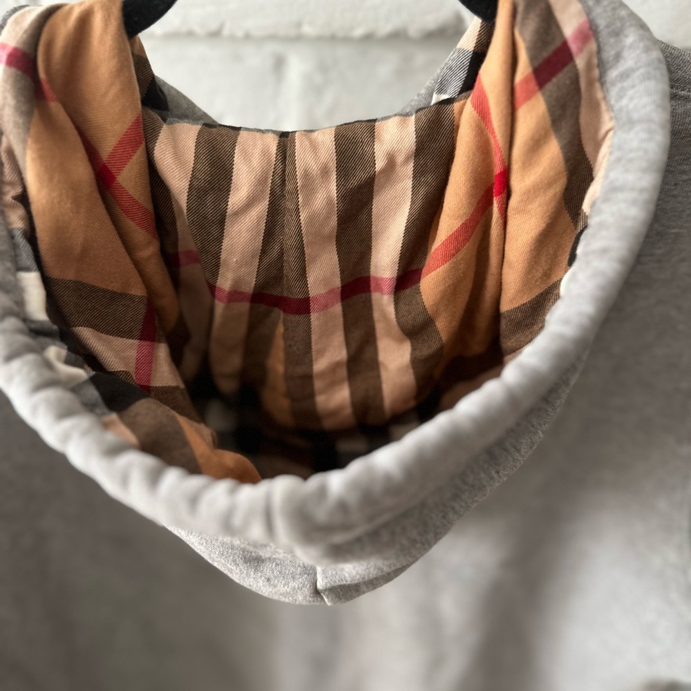 Burberry Grey Full-Zip Hooded Sweatshirt - Picture 8 of 8
